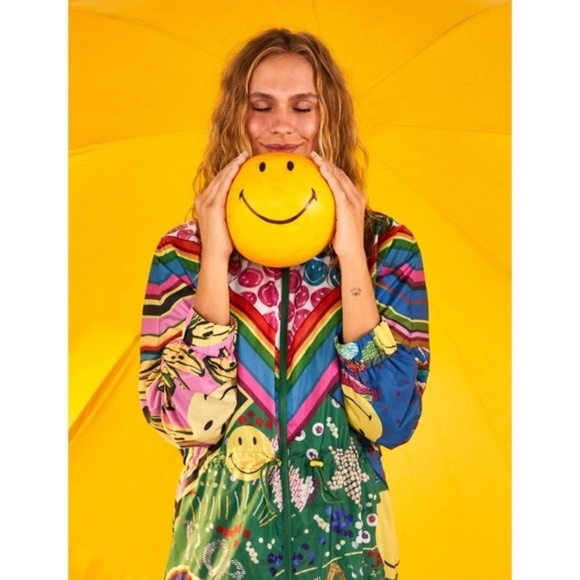Farm Rio Smiley Windbreaker Jacket - Picture 5 of 6